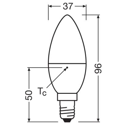 Bombilla LED VALUE B40 E14/4,9W/230V 6500K - Osram