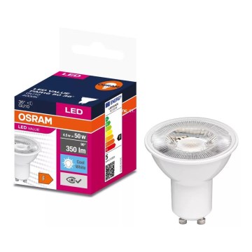 Bombilla LED VALUE PAR16 GU10/4,5W/230V 4000K 36° blanco - Osram