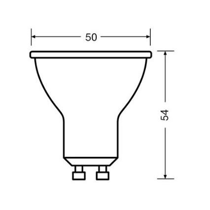 Bombilla LED VALUE PAR16 GU10/4,5W/230V 4000K 36° blanco - Osram