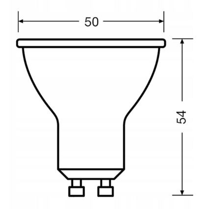 Bombilla LED VALUE PAR16 GU10/6,9W/230V 2700K 120° negro - Ledvance