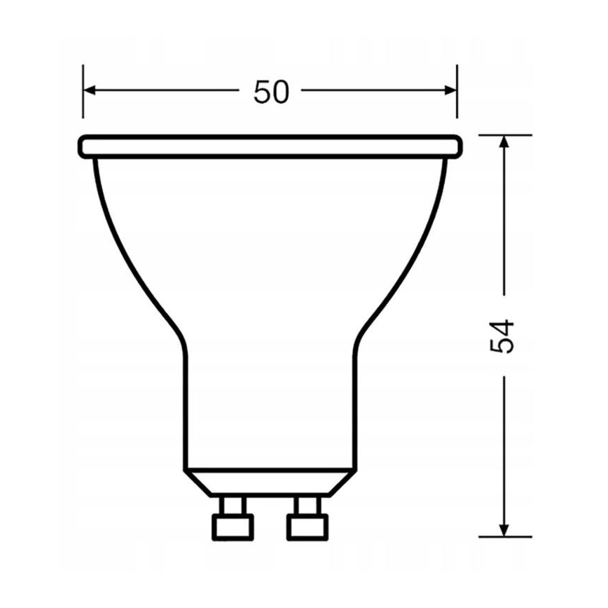 Bombilla LED VALUE PAR16 GU10/6,9W/230V 2700K 120° negro - Ledvance