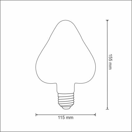 Bombilla LED VINTAGE AMBER E27/2,5W/230V 2000K