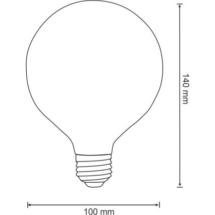 Bombilla LED VINTAGE AMBER E27/4W/230V G100 2700K