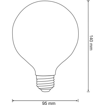 Bombilla LED VINTAGE AMBER E27/4W/230V G95 2700K