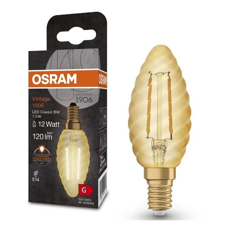 Bombilla LED VINTAGE E14/1,5W/230V 2400K - Osram