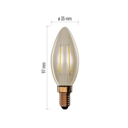 Bombilla LED VINTAGE E14/2,5W/230V 2200K