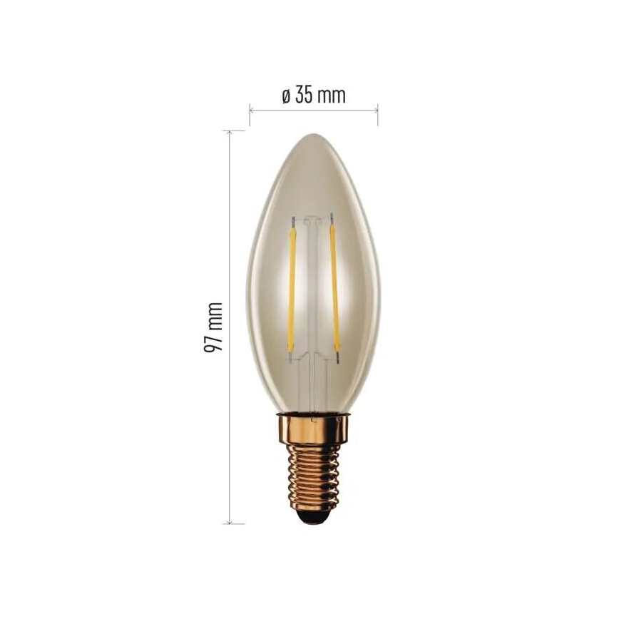 Bombilla LED VINTAGE E14/2,5W/230V 2200K