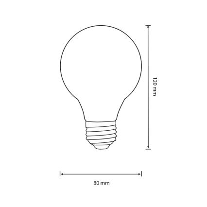 Bombilla LED VINTAGE E27/4W/230V 80x120 mm 2200K