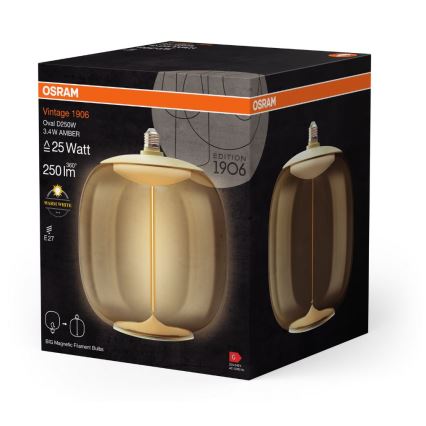 Bombilla LED VINTAGE FILAMENT E27/3,4W/230V 2700K - Osram