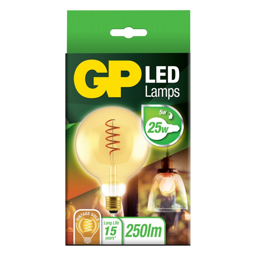 Bombilla LED VINTAGE G125 E27/5W/230V 2000K - GP