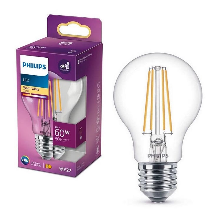 Bombilla LED VINTAGE Philips A60 E27/7W/230V 2700K