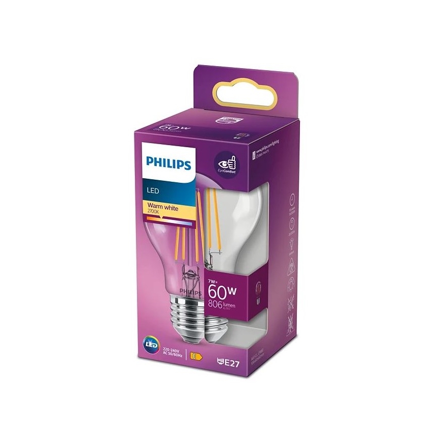 Bombilla LED VINTAGE Philips A60 E27/7W/230V 2700K