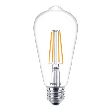 Bombilla LED VINTAGE Philips ST64 E27/7W/230V 2700K