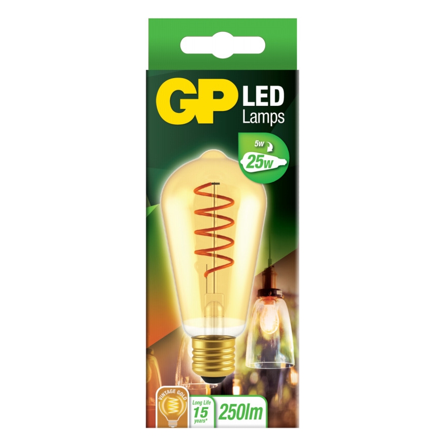 Bombilla LED VINTAGE ST64 E27/5W/230V 2000K - GP
