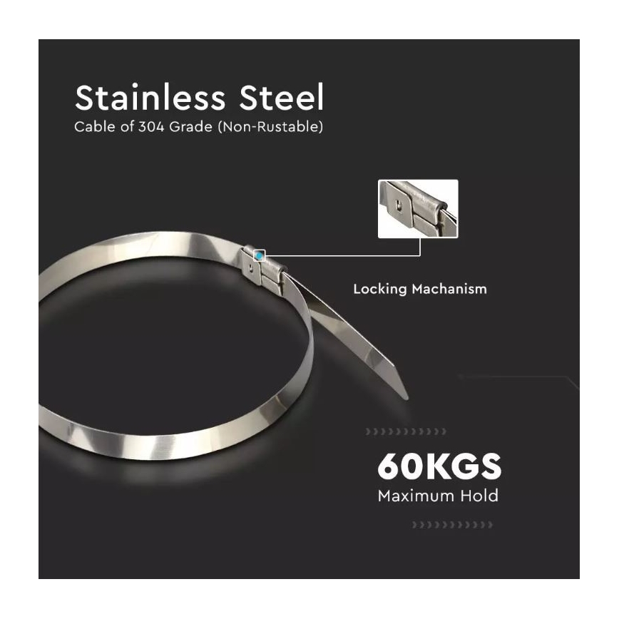 Bridas de acero 4,6x250mm 100pcs