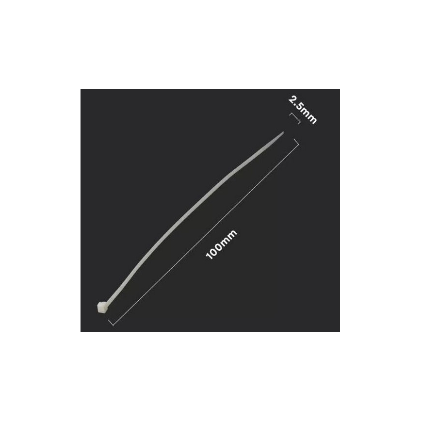 Bridas de plástico 2,5x100mm 100ud blanco