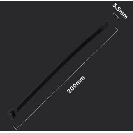Bridas de plástico 3,5x200mm 100ud negro