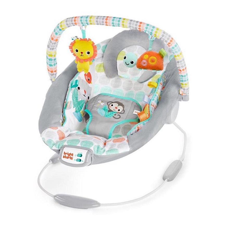 Bright Starts - Tumbona vibratoria infantil con melodía WHIMSICAL