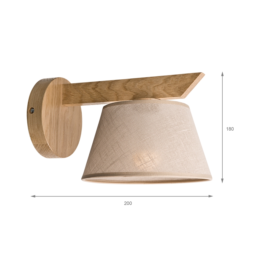 Brilagi - Aplique ANTHONY 1xE14/40W/230V roble/beige