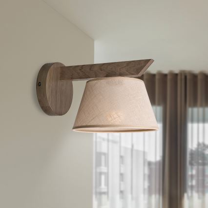 Brilagi - Aplique ANTHONY 1xE14/40W/230V roble/beige