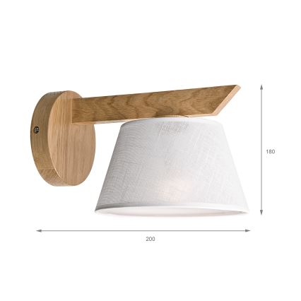Brilagi - Aplique ANTHONY 1xE14/40W/230V roble/blanco