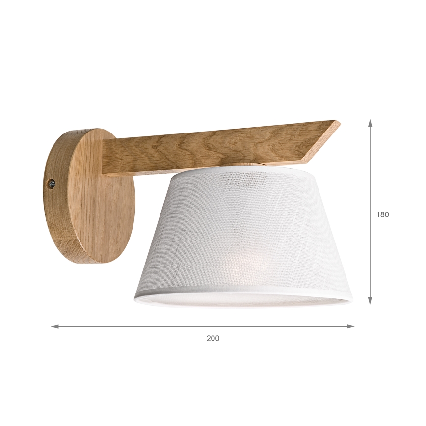 Brilagi - Aplique ANTHONY 1xE14/40W/230V roble/blanco