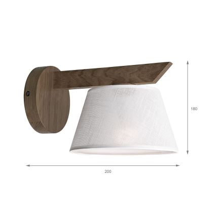 Brilagi - Aplique ANTHONY 1xE14/40W/230V roble/blanco