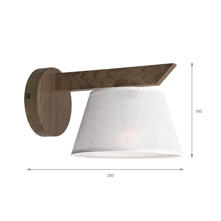 Brilagi - Aplique ANTHONY 1xE14/40W/230V roble/blanco
