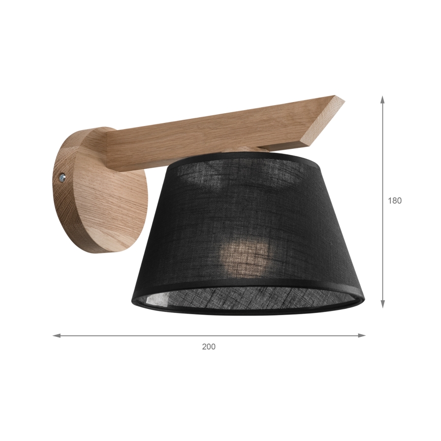 Brilagi - Aplique ANTHONY 1xE14/40W/230V roble/negro