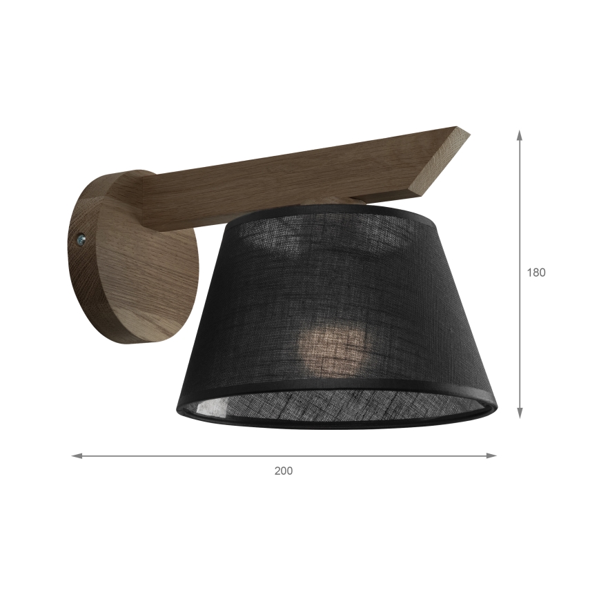 Brilagi - Aplique ANTHONY 1xE14/40W/230V roble/negro