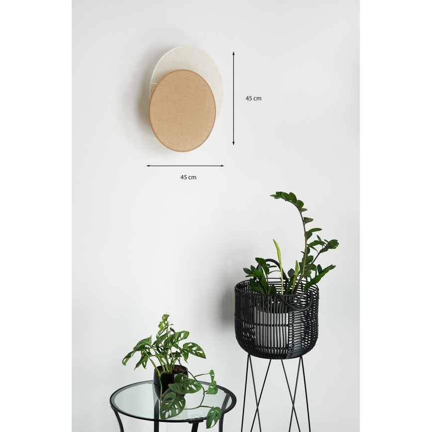 Brilagi - Aplique CIRCLES 1xE27/15W/230V 45x45 cm beige/color crema