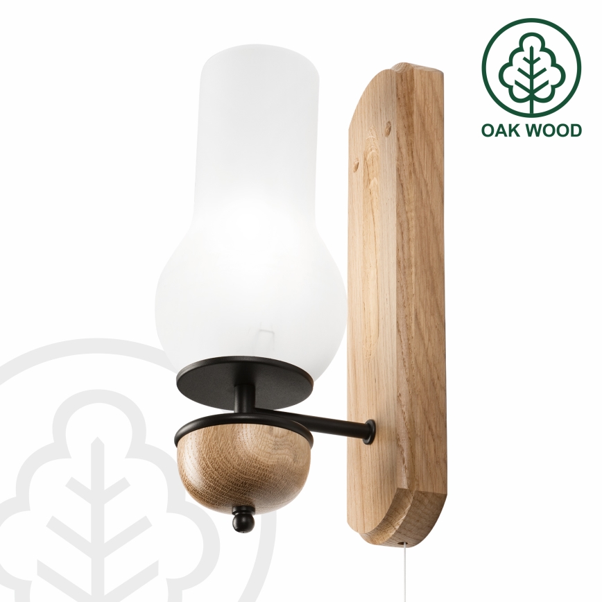 Brilagi - Aplique COTTAGE 1xE14/40W/230V roble/blanco