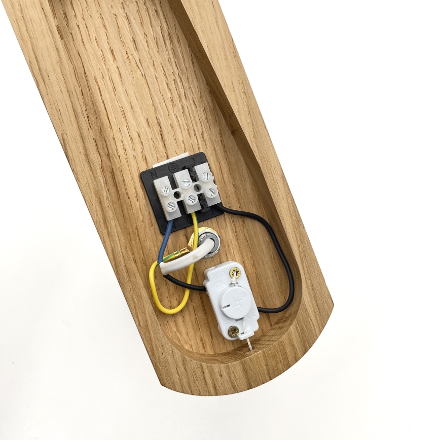 Brilagi - Aplique COTTAGE 1xE14/40W/230V roble/blanco