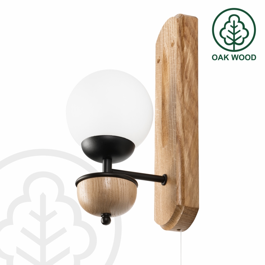 Brilagi - Aplique COTTAGE 1xG9/40W/230V roble/blanco