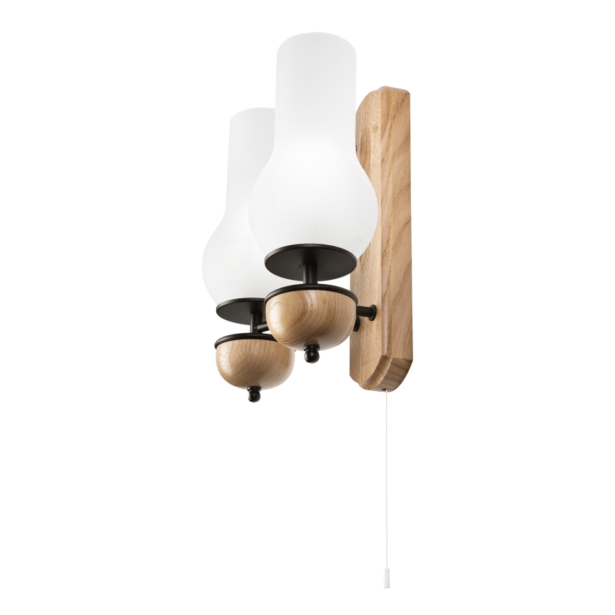 Brilagi - Aplique COTTAGE 2xE14/40W/230V roble/blanco