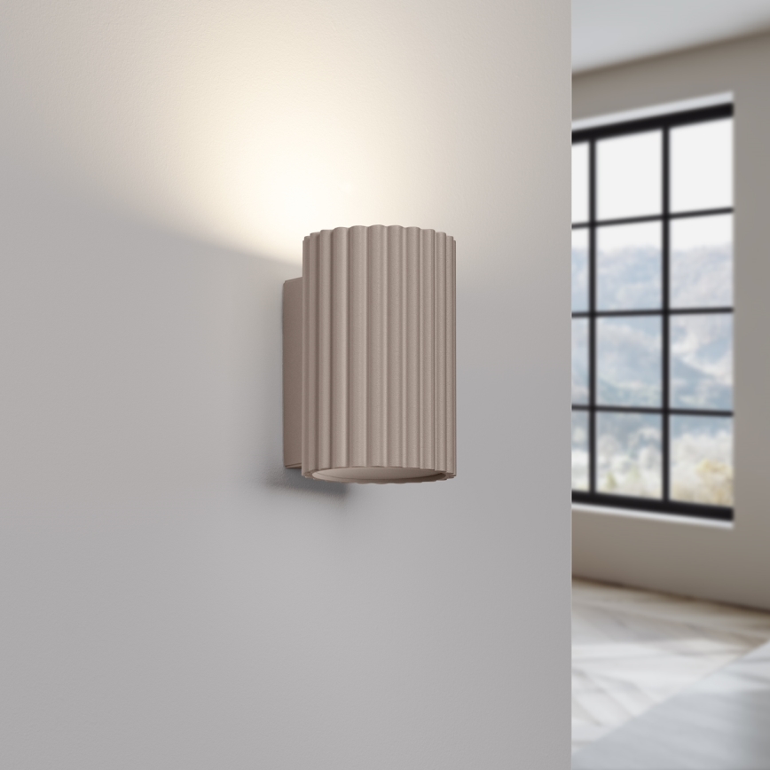 Brilagi - Aplique CRESTO 2xGU10/10W/230V 10 cm taupe