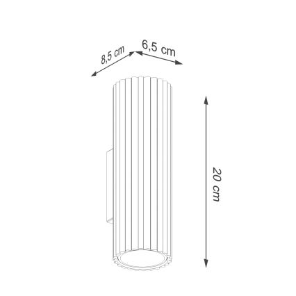 Brilagi - Aplique CRESTO 2xGU10/10W/230V 20 cm color crema