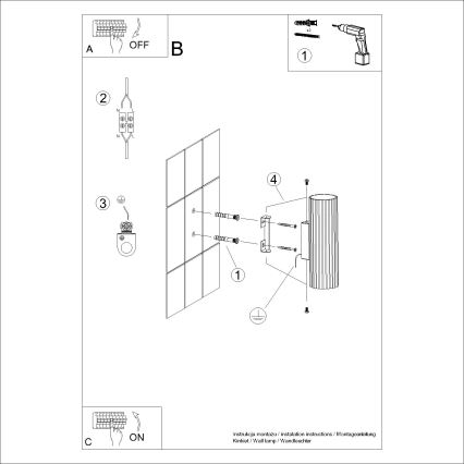 Brilagi - Aplique CRESTO 2xGU10/10W/230V 20 cm color crema