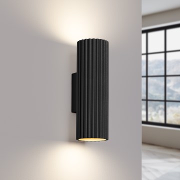 Brilagi - Aplique CRESTO 2xGU10/10W/230V 20 cm negro