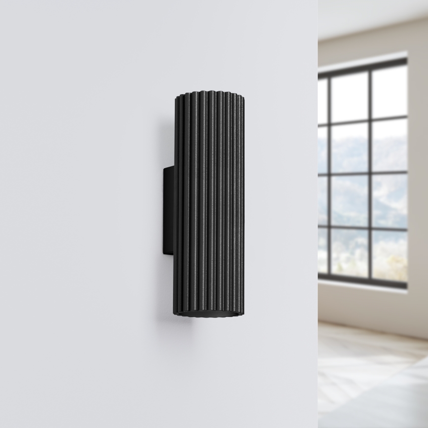 Brilagi - Aplique CRESTO 2xGU10/10W/230V 20 cm negro