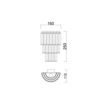 Brilagi - Aplique CRYSTAL 1xE14/60W/230V cromo brillante