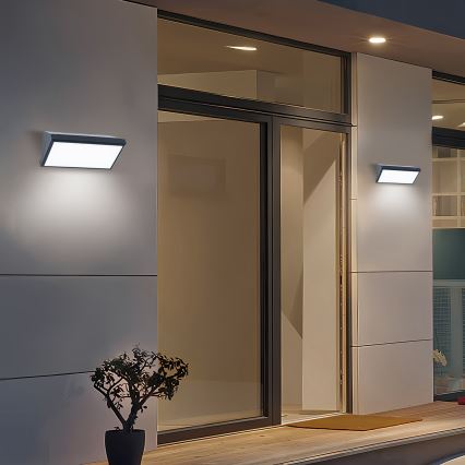 Brilagi - Aplique de exterior TRIANGLE 1xE27/60W/230V antracita IP65