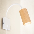 Brilagi - Aplique flexible SELE 1xGU10/30W/230V decoración blanco/roble