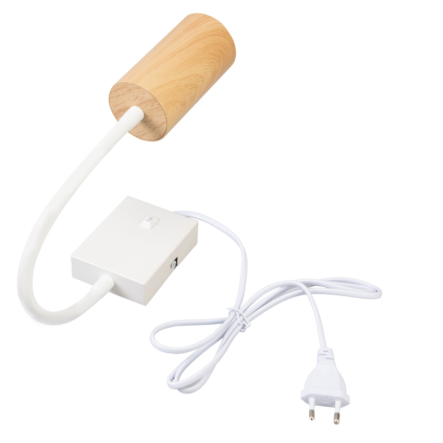 Brilagi - Aplique flexible SELE 1xGU10/30W/230V decoración blanco/roble