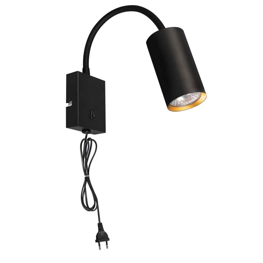 Brilagi - Aplique flexible SELE 1xGU10/30W/230V negro/dorado