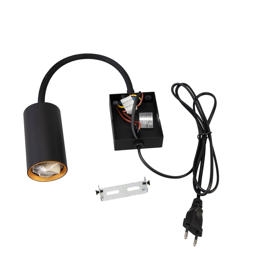 Brilagi - Aplique flexible SELE 1xGU10/30W/230V negro/dorado