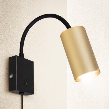 Brilagi - Aplique flexible SELE 1xGU10/30W/230V negro/dorado