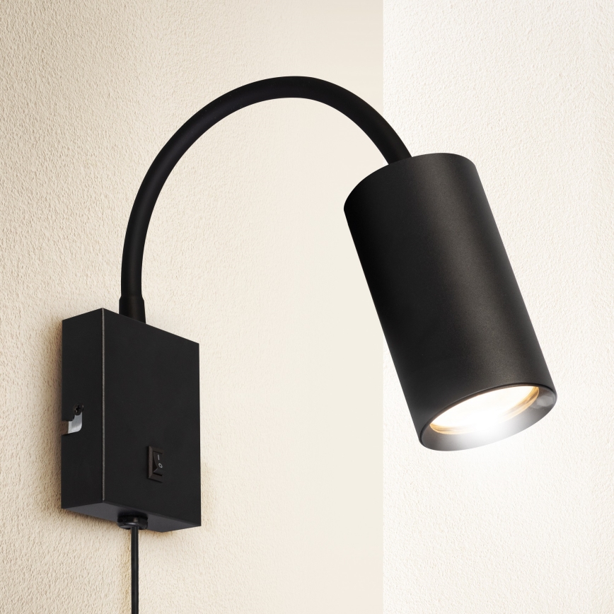Brilagi - Aplique flexible SELE 1xGU10/30W/230V negro