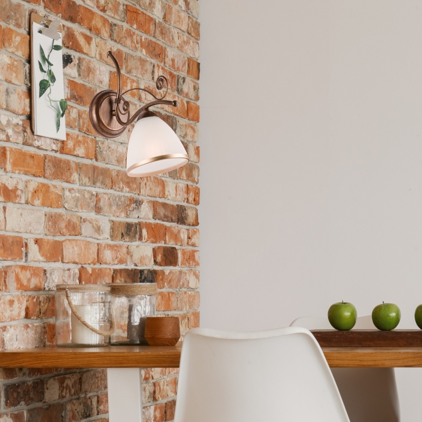 Brilagi - Aplique LED ANTICO 1xE27/60W/230V pátina de bronce