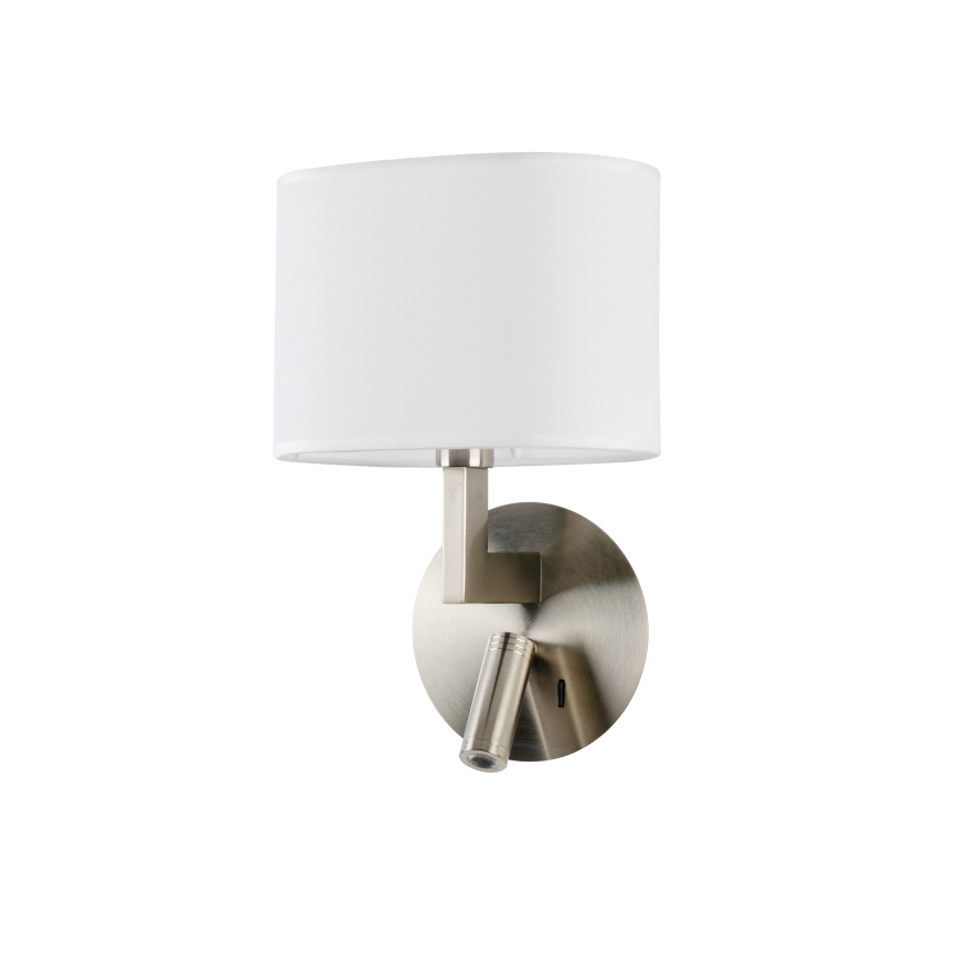 Brilagi - Aplique LED DAYA 1xE14/40W/230V + LED/3W blanco/cromo mate